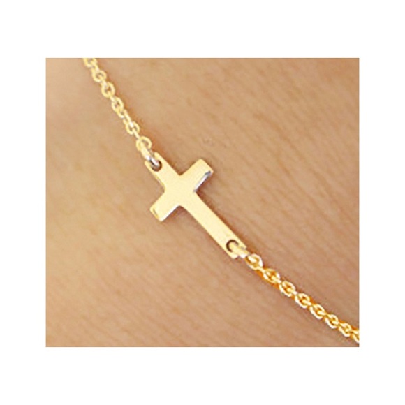 Gold Cross Bracelet - NWT - Picture 2 of 3